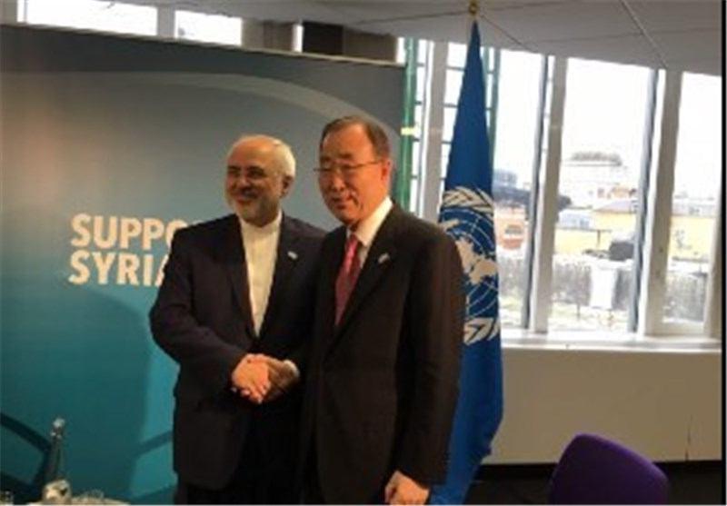 دیدار ظریف و دبیرکل سازمان ملل +تصویر