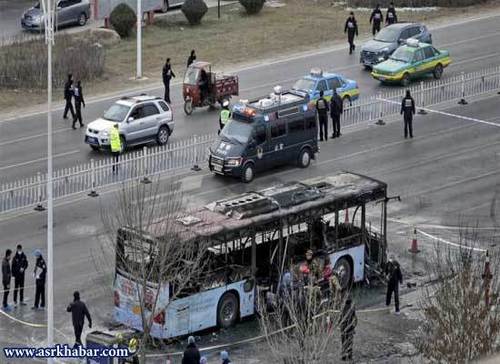 افزایش شمار کشته‌شدگان حریق اتوبوس در چین به 18 نفر +عکس