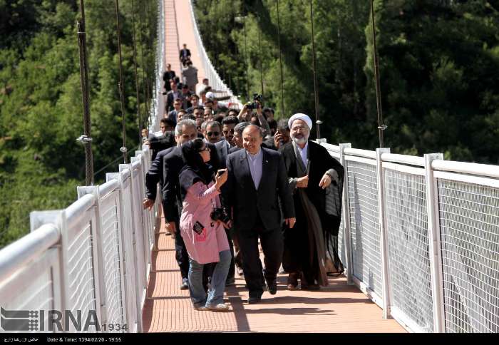 افتتاح بزرگترین پل معلق خاورمیانه در مشگین شهر /عکس