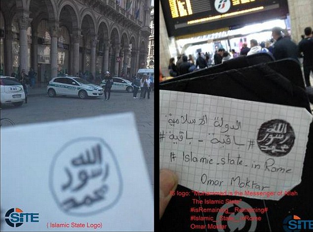 طرفداران داعش در قلب رم/ عکس‌هایی که ایتالیایی‌ها را وحشت‌زده کرد + تصاویر