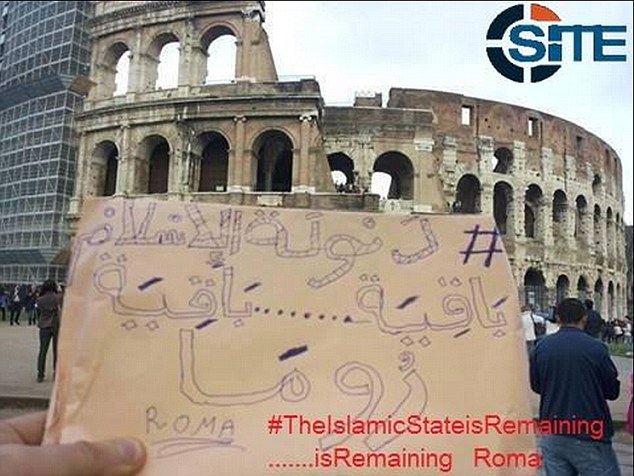 طرفداران داعش در قلب رم/ عکس‌هایی که ایتالیایی‌ها را وحشت‌زده کرد + تصاویر