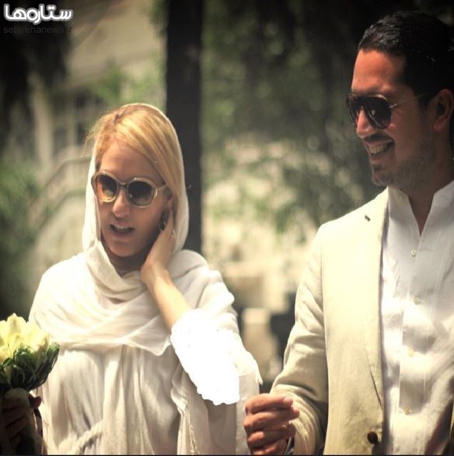 سانسور دست مهناز افشار روی عکسی از خود و همسرش!