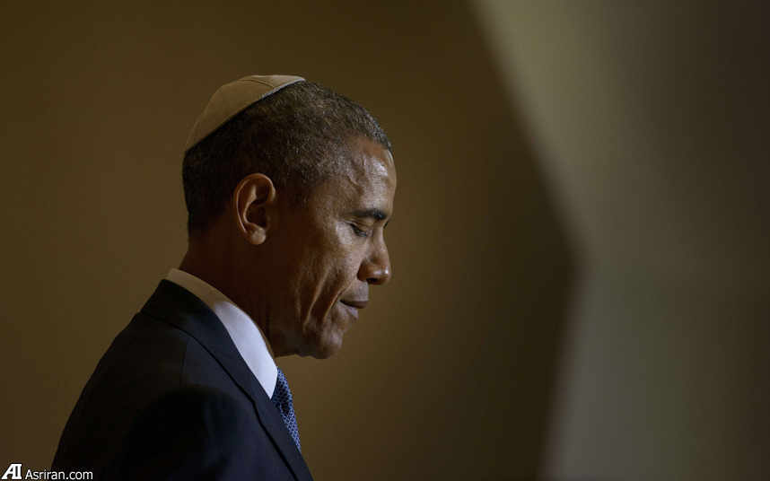 اوباما و کلاه یهودی /عکس