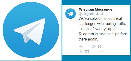 پیامی که مدیران تلگرام برای ایرانی‌هـا مخابـره کردند+تصویـر