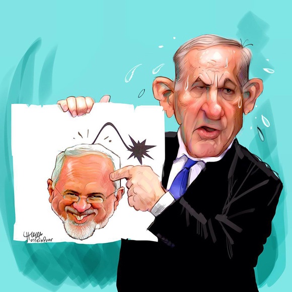 کاریکاتور/ واکنش نتانیاهو به پیروزی ظریف!