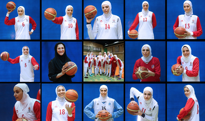 تصویری از پوشش دختران بسکتبالیست ایرانـی