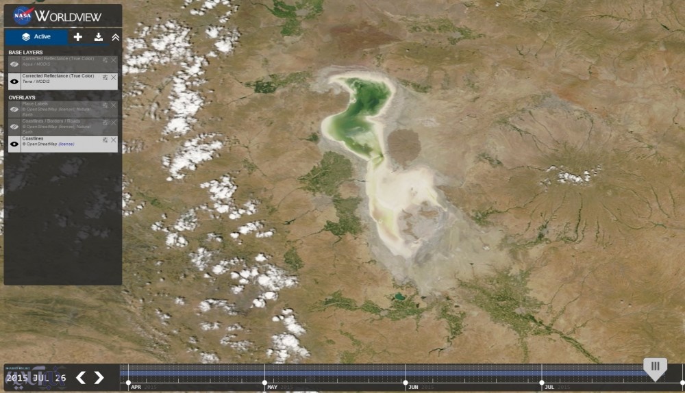 تصویـر جدید از اوضاع بحرانی دریاچه ارومیه