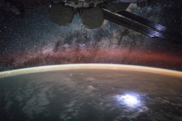 تصویر صاعقه روی زمین از ایستگاه فضایی بین‌المللی
