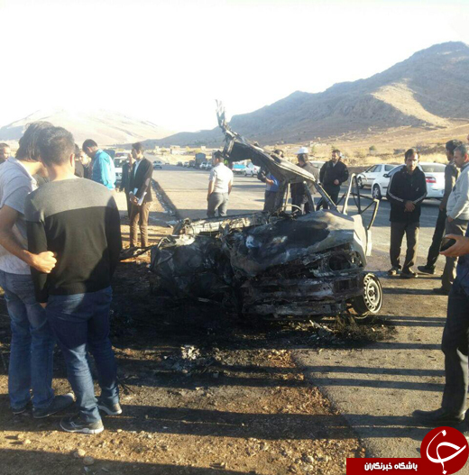 تصادف دیروز در جاده خرامه شیراز با 4 کشته+تصاویر