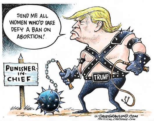 کاریکاتور/ تنبیه زنان توسط ترامپ!