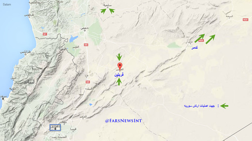 ارتش سوریه وارد شهر «قریتین» حمص شد