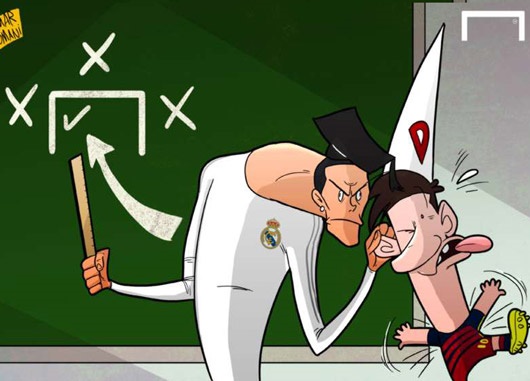 کاریکاتور/ رونالدو اینطوری مسی را تنبیه می‌کند!