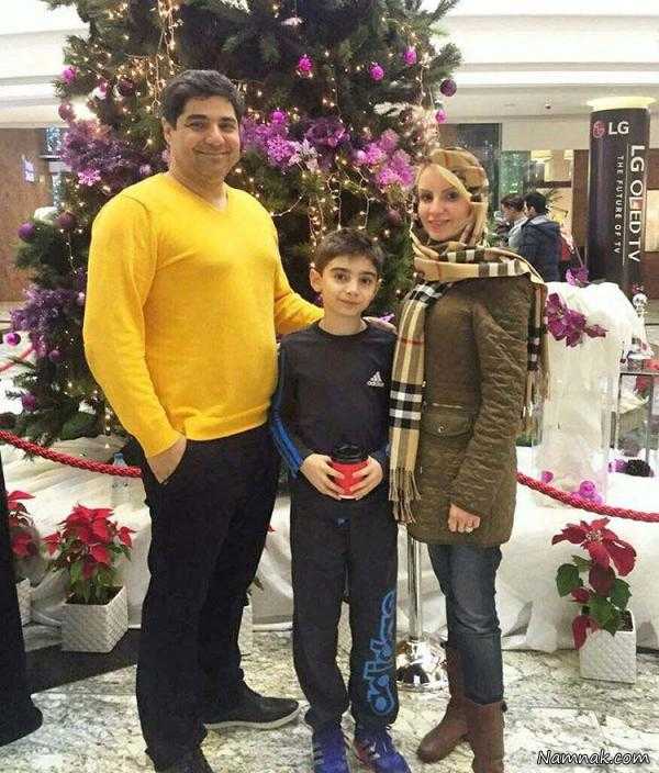 عکس/ شهرام جزایری در کنار همسر و پسرش