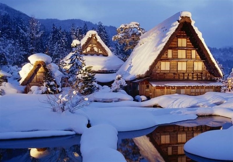 روستایی در ژاپن که خانه‌های آن برای تحمل سرمای سخت طراحی شده‌‌اند+تصاویر