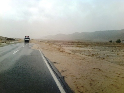 مسدود شدن بعضی مسیرها به علت طغیان رودخانه در کرمان