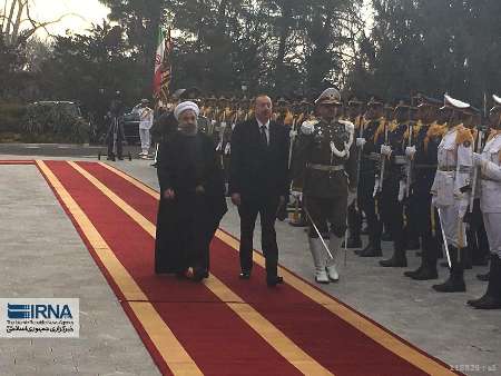 استقبال رسمی روحانی از رییس جمهوری آذربایجان