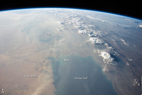 خلیج همیشه فارس از ایستگاه فضایی بین‌المللی/تصاویر