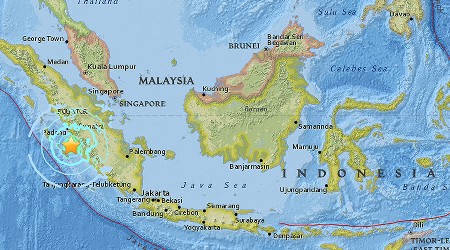 زلزله شدید در سوماترای اندونزی