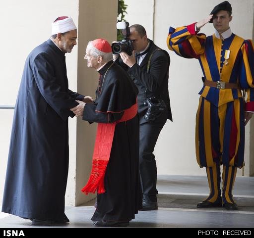 دیدار تاریخی شیخ الازهر با پاپ در واتیکان+تصویر