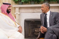 شاهزاده سعودی در کاخ سفید با دمپایی سفید! +تصاویر