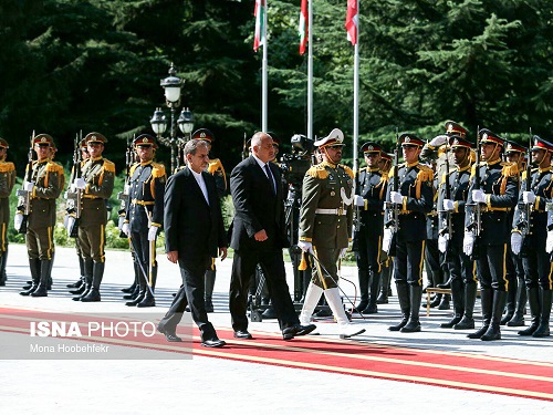 استقبال رسمی جهانگیری از نخست‌وزیر بلغارستان