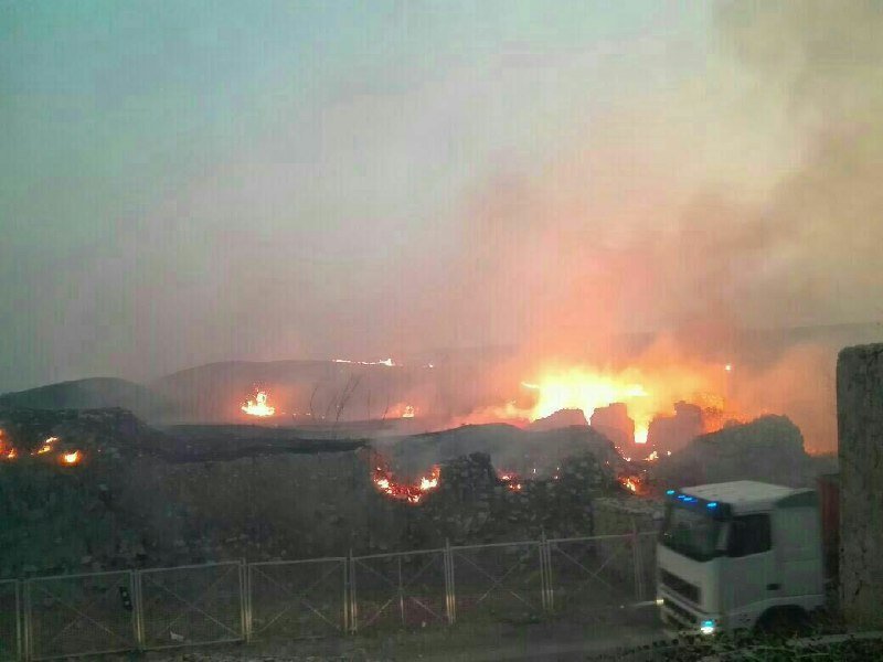 چرا بخشی از شهر ساسانی بیشابور آتش گرفت؟+تصویر