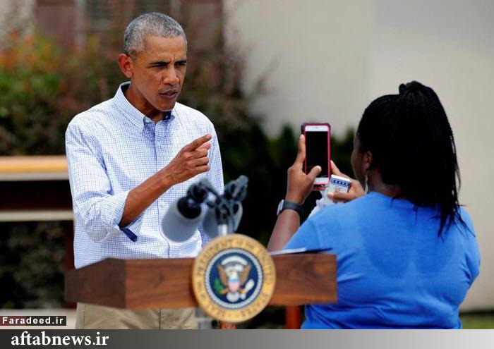 تصاویر/ بازديد اوباما از مناطق سيل زده لوئيزيانا