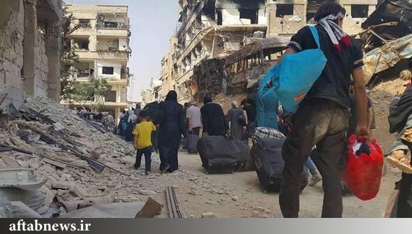 تصاويري از فرار مردم از محاصره دمشق