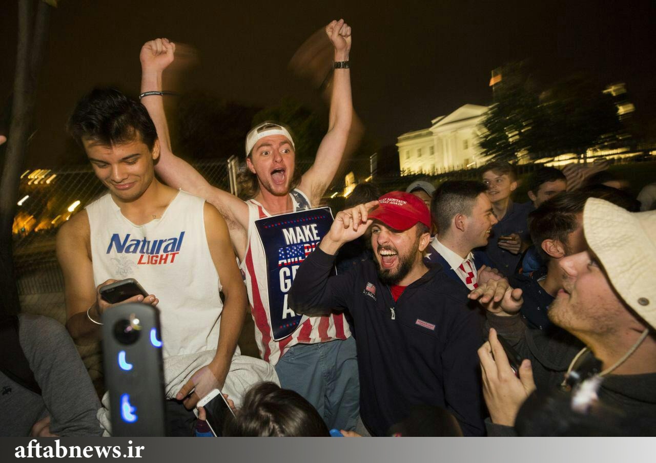 عکس/خوشحالی هواداران ترامپ پس از پیروزی در انتخابات آمریکا