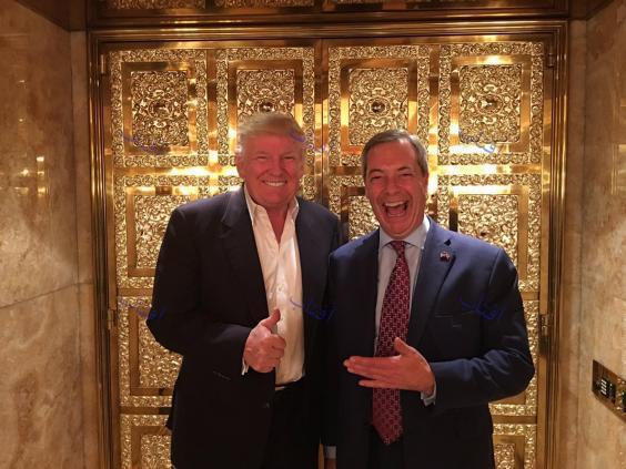 دیدار چهره‌های جنجالی بریتانیا با ترامپ در برج طلایی+تصاویر