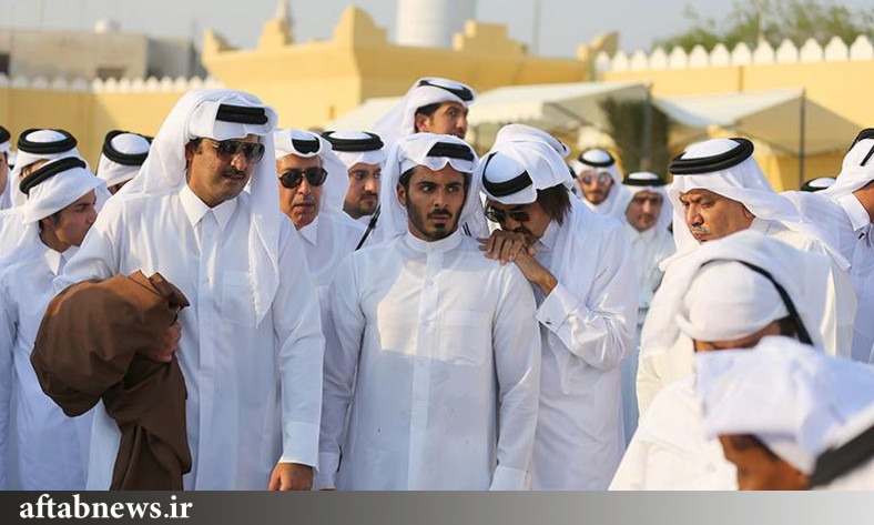 مراسم یادبود امیر سابق قطر با حضور خاندان‌سلطنتی+تصاویر