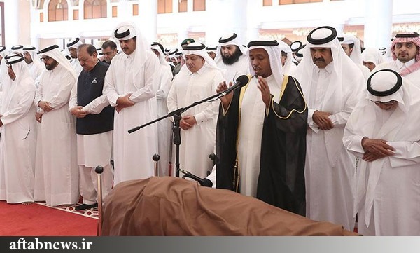مراسم یادبود امیر سابق قطر با حضور خاندان‌سلطنتی+تصاویر