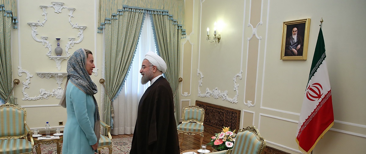 رایزنی ایران و اروپا برای پایان‌دادن به بحران‌سوریه/ دیدار موگرینی با روحانی و ظریف+تصاویر