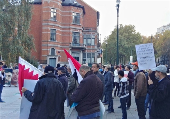 تظاهرات در مقابل سفارت عربستان در بلژیک