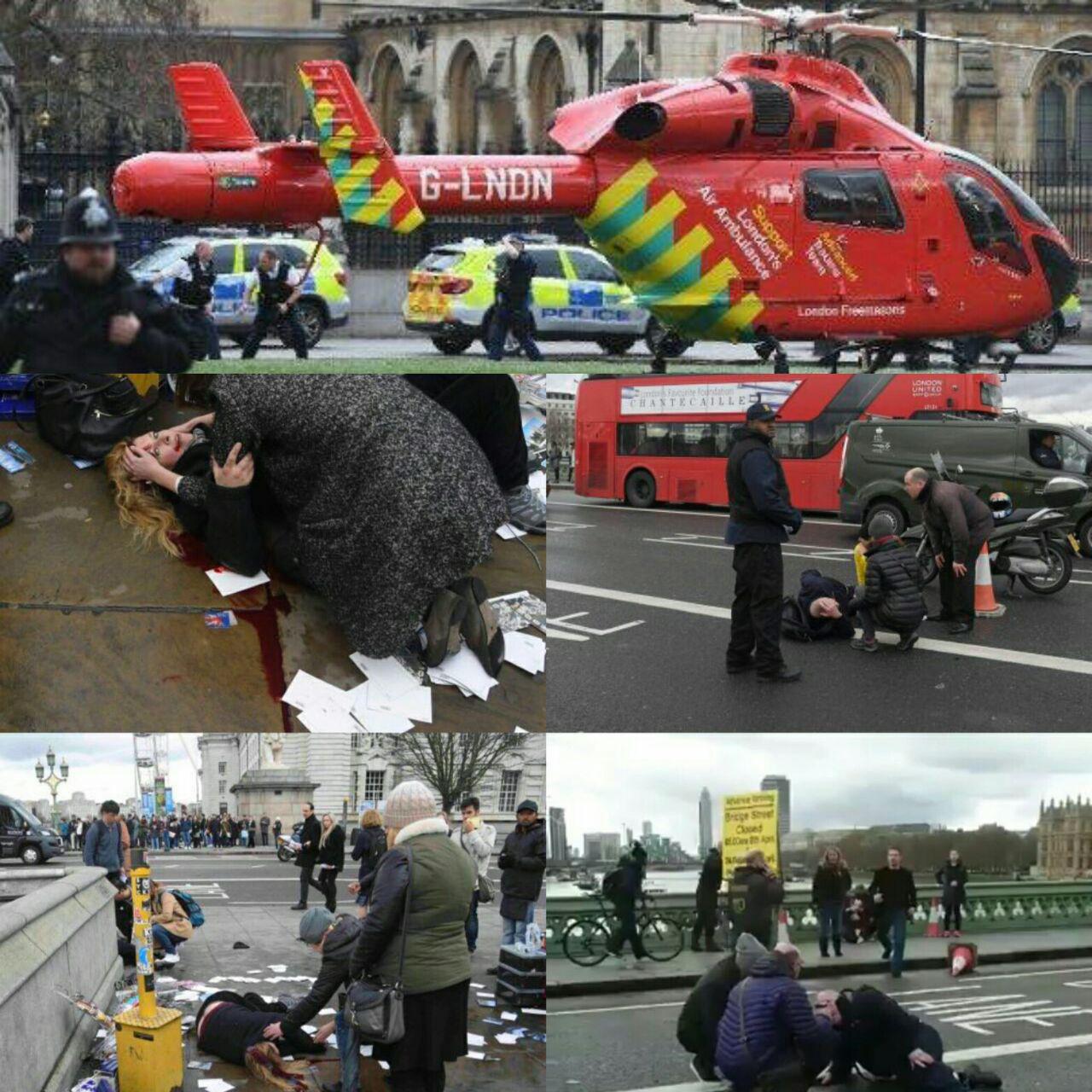 تیراندازی و انفجار نزدیک پارلمان بریتانیا؛ زخمی‌شدن بیش از ۱۰ نفر+ تصاویر