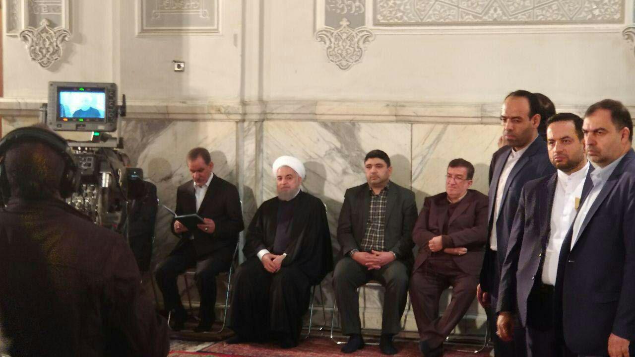 حضور رئیس‌جمهور در مراسم سالگرد درگذشت آیت‌الله هاشمی‌+عکس