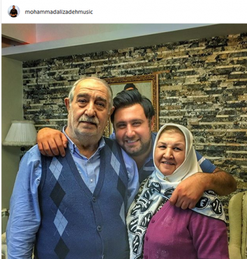 زندگی عاشقانه «محمد علیزاده» در کنار پدر و مادرش | عکس
