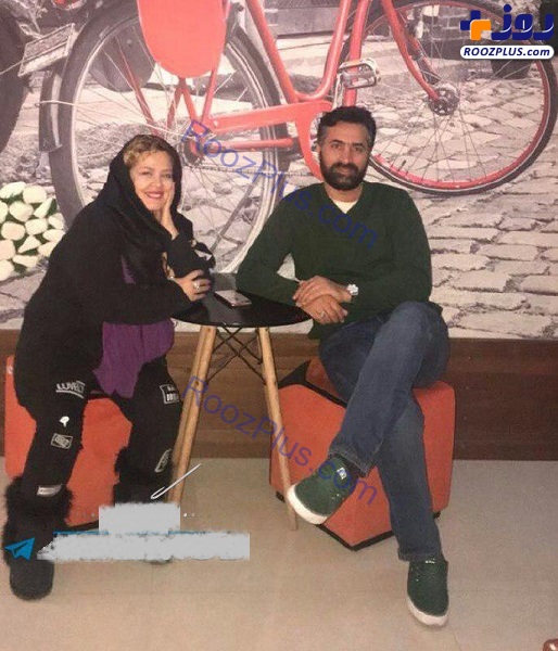 شلوار عجیب و غریب بازیگر خانم پرحاشیه در کنار همسرش+عکس