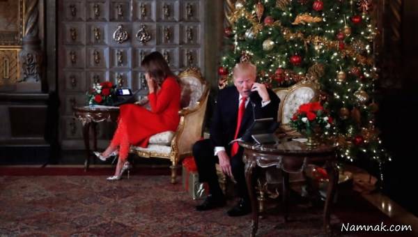 کریسمس مجلل و اعیانی ترامپ و ملانیا + عکس