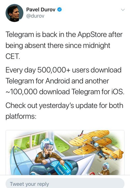تلگرام به اپ‌استور بازگشت+عکس