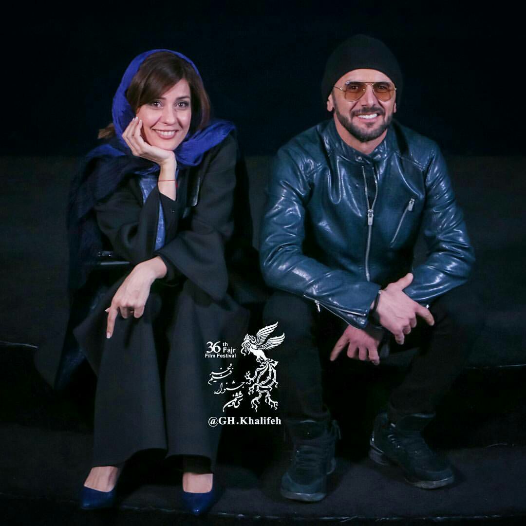 تیپ متفاوت امین حیایی و سارا بهرامی دیشب در جشنواره فجر! + عکس