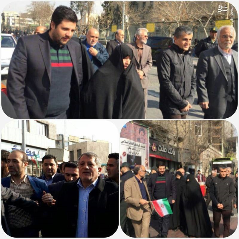 عکس/ حضور خانواده هاشمی رفسنجانی در راهپیمایی ۲۲ بهمن