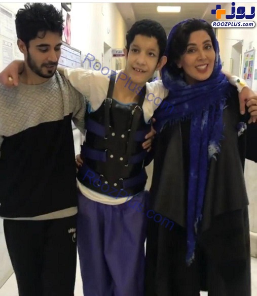 بازیگر زن پرحاشیه و پسرخوانده اش در بیمارستان+عکس