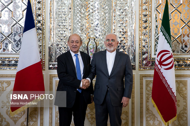 ظریف در دیدار لودریان: اروپا نقش سازنده‌تری در حفظ برجام ایفا کند/موضوع موشکی ایران خارج از قطعنامه ۲۲۳۱ است