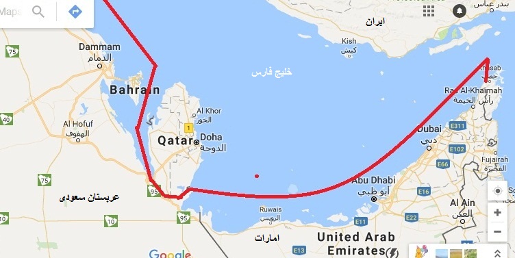 قطر تبدیل به جزیره شد / ایران تنها راه تنفس قطر+نقشه