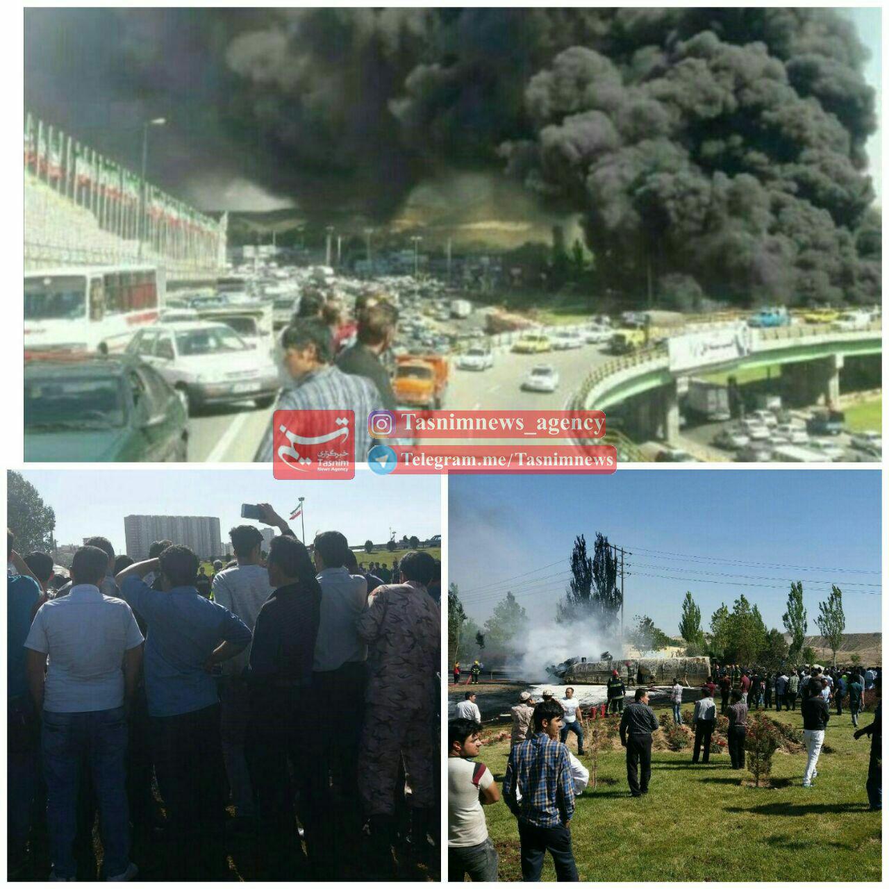 انفجار مرگبار تانکر حامل گازوئیل در تبریز+تصاویر