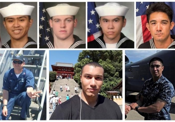اجساد هر 7 ملوان ناوشکن آمریکا قربانی برخورد با کشتی ژاپنی، پیدا شد / عکس