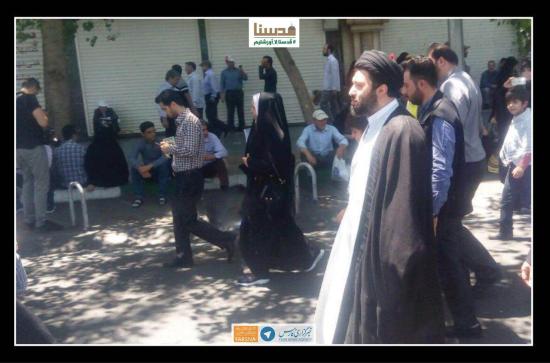 حجت‌الاسلام میثم خامنه‌ای در راهپیمایی روز قدس