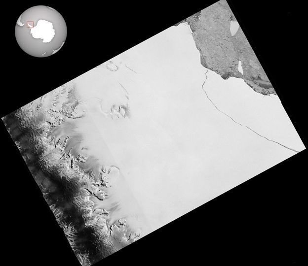توده یخی به وسعت 8 برابر تهران از قطب جنوب جدا شد+تصاویر