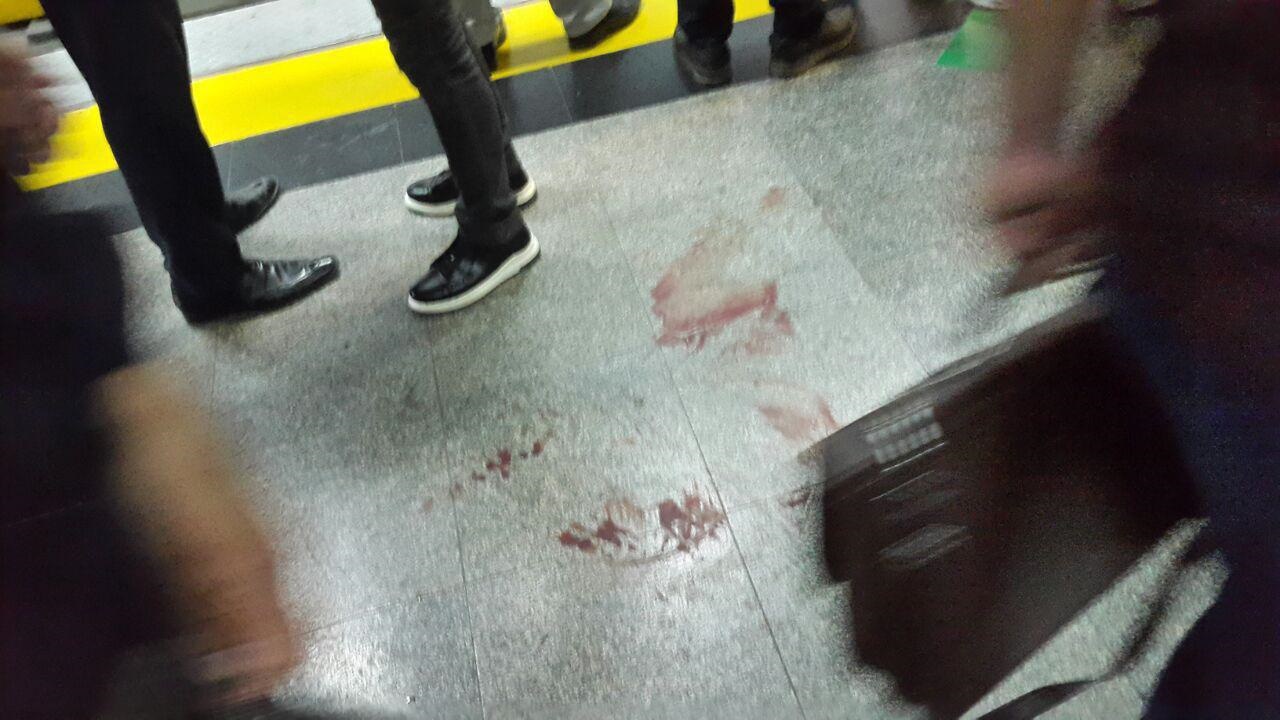 قمه‌کشی در متروی شهرری و شلیک پلیس به مرد مهاجم/عکس